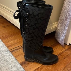 Coach Tristee Rain Boot Size 7 like new condition